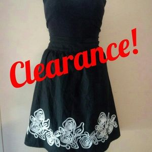 Black and White Midi Skirt